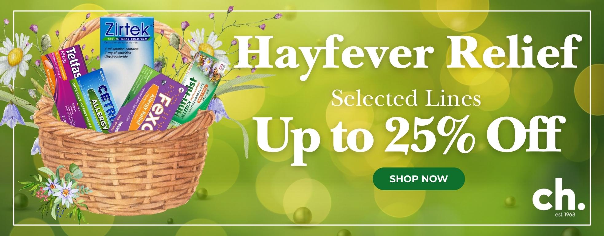 Hayfever Relief up to 25% off